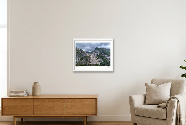 Cararra No1 Flat — 50×40cm, 20×16" White Frame
