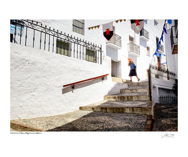 Woman and Fan Frigiliana, Spain